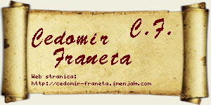Čedomir Franeta vizit kartica